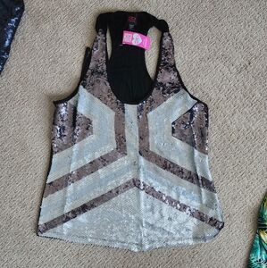 Tank Top Deco Sequin Racer Back